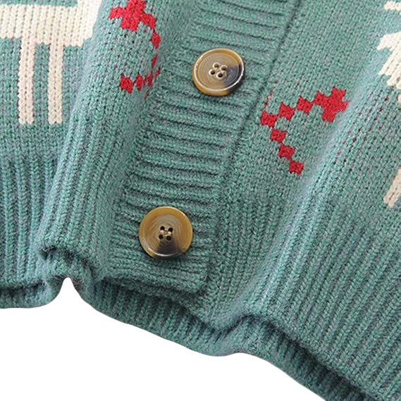 Knitted coat Christmas elements oversized